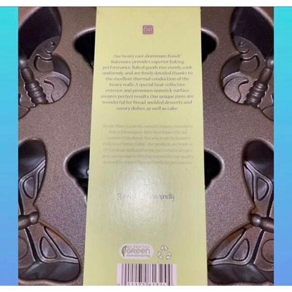 🎁 NIP Nordic Ware Spring/Summer Butterfly Cakelet Pan 7 cup - Picture 3 of 4